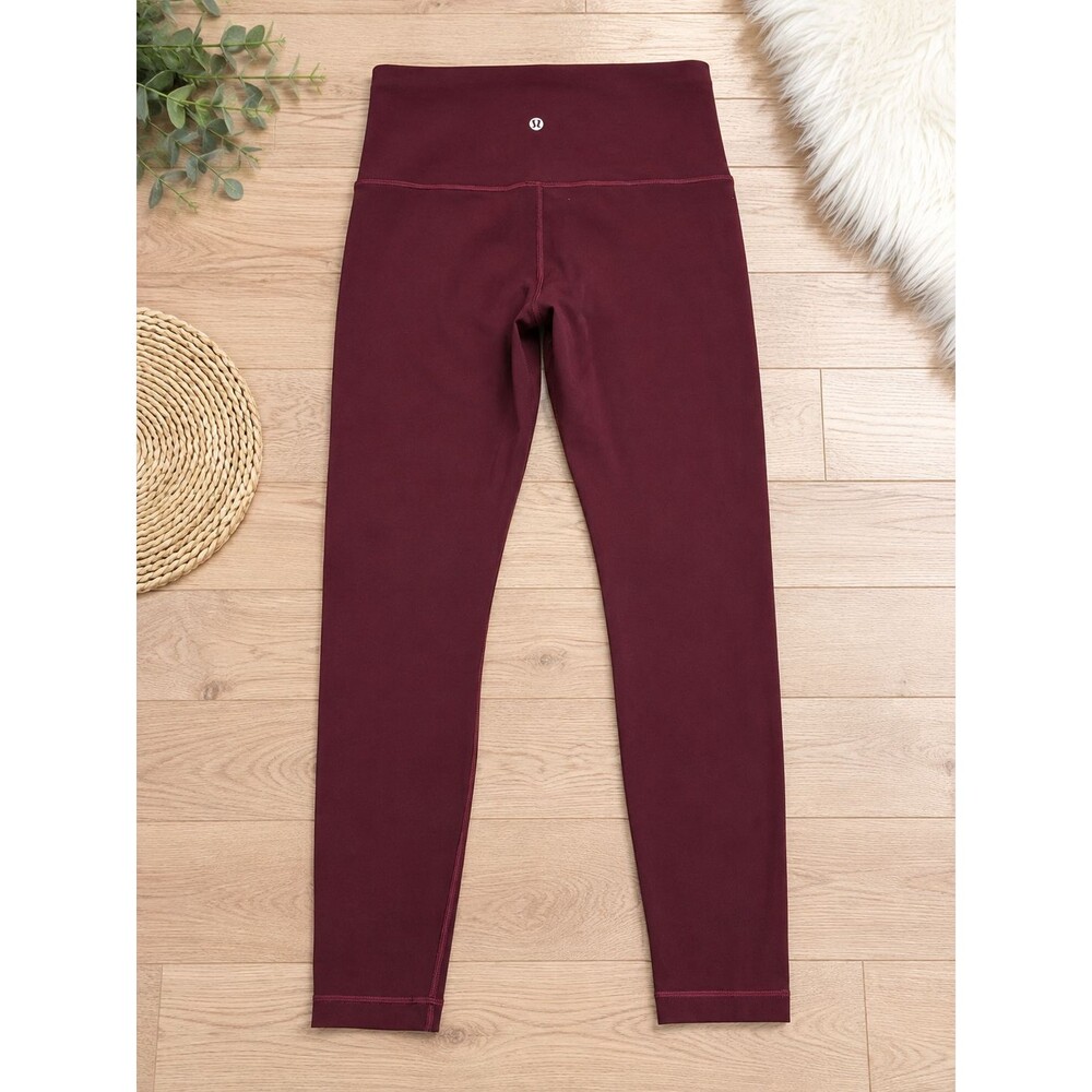 Lululemon Leggings Women’s Size 8 Burgundy Maroon Full Length Yoga Pants